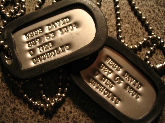 dog tags. Jason Bourne Dog tags